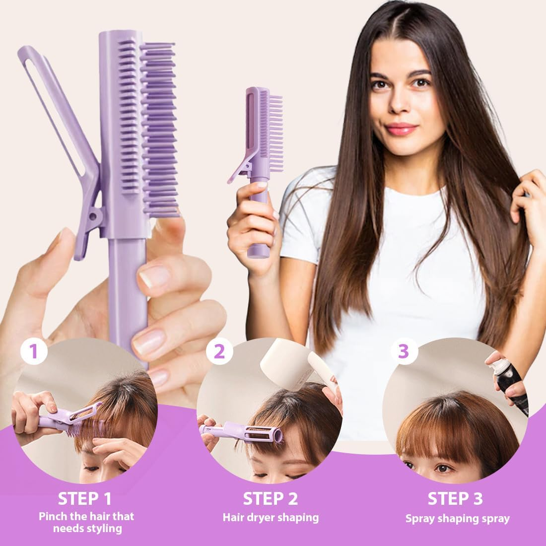 NHQZ 2-In-1 Volume Clips, Volumising Hair Clips, Volume Clip for the Hairline, Hair Roots Lifting Clips for Fluffy Bangs and High Crown Hairstyle image number 1