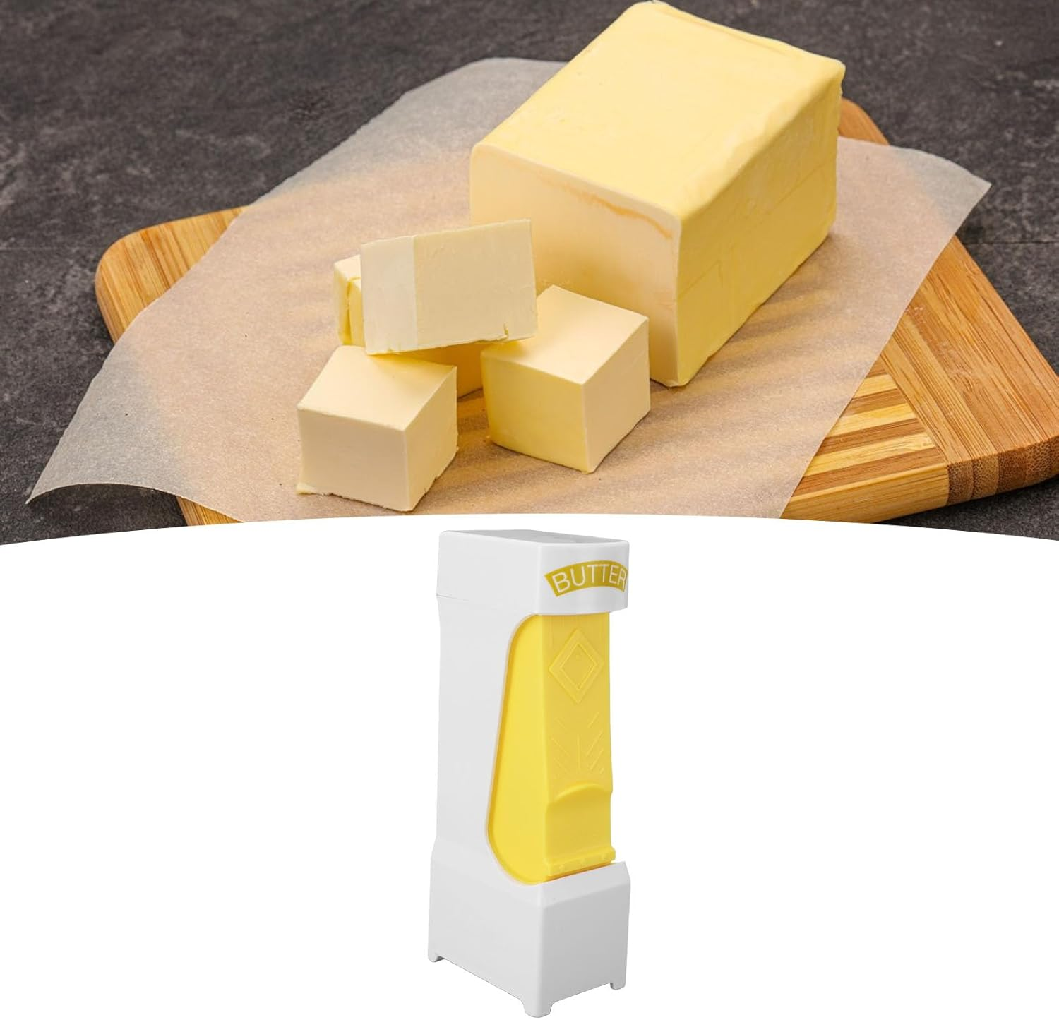 Stick Butter Cutter, ABS One Click Butter Cheese Dispenser Cutter with Stainless Steel Blade, Cheese Splitter Butter Slicer Suitable for Quickly Making Breakfast, Dinner, Bread, Cake, Cookies image number 4