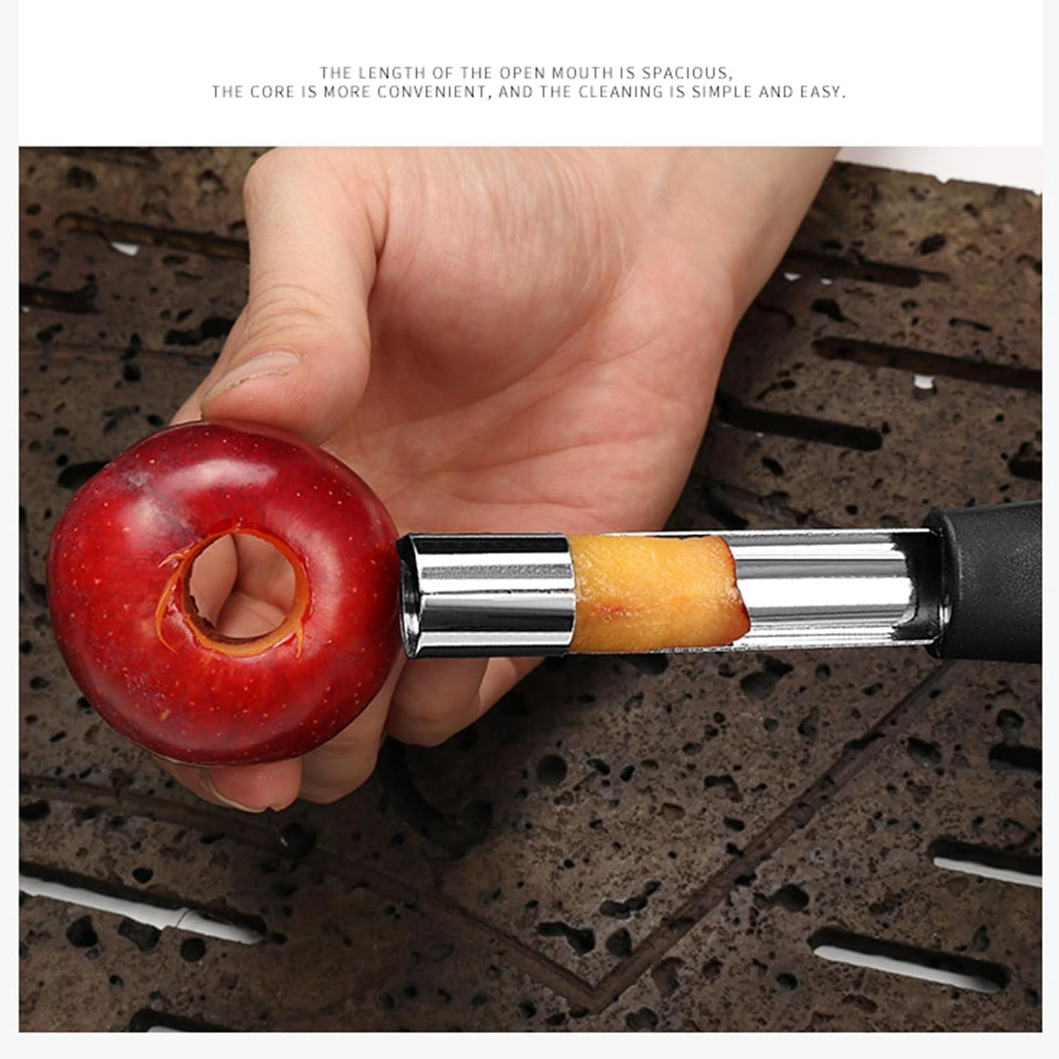 Stainless Steel Apple Core Remover with anti Slip Handle Apple Corer Household Kitchen Fruit Vegetable Core Remover Tool Pear Corer Sharp Perfect for Apples Pears Jujube Hawthorn & More (2 PCS)