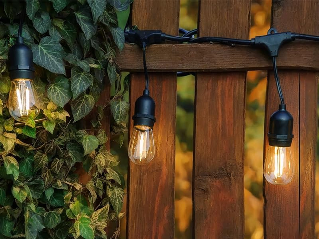 BRIMAX 25PACK 2W S14 LED Outdoor Edison Light Bulbs for String Light Replacement, E27 Screw Base, Shatterproof, 2700K, 2Watt to Replace 11W/20W/25W Incandescent Bulb