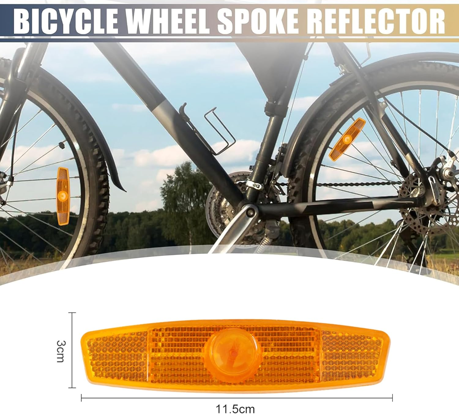 4 PCS Bicycle Wheel Spoke Reflectors,Bikes Wheel Reflectors,Bicycle Safety Warning Reflector Road,Reflective Bikes Clip,Bike Accessories for Mountain Bike Decoration Night Riding