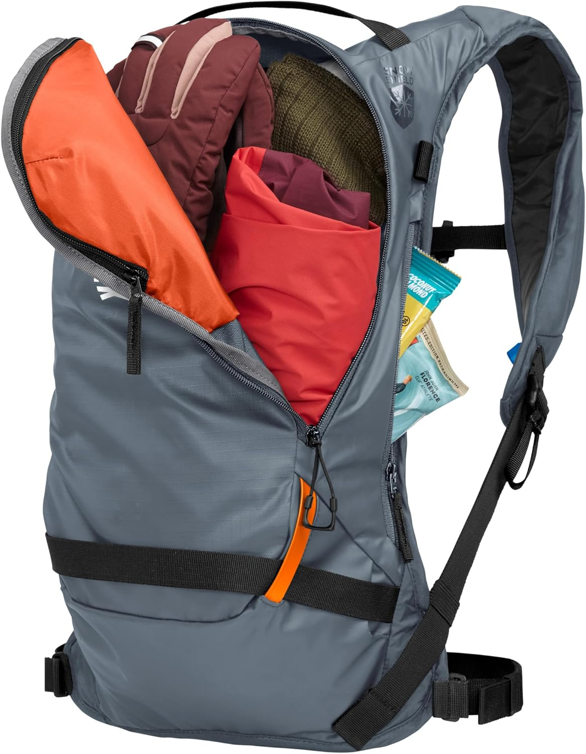 Camelbak Powderhound 12 Hydration Pack, 70Oz, Vapor/Flame/Beet - Grey/Orange 2.0 image number 4