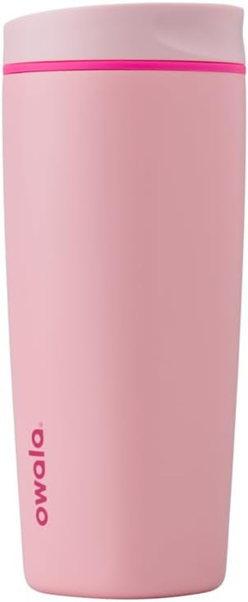 Owala Smoothsip Slider Insulated Stainless Steel Coffee Tumbler, Reusable Iced Coffee Cup, Hot Coffee Travel Mug, BPA Free 20 Oz, Pucker Up image number 4