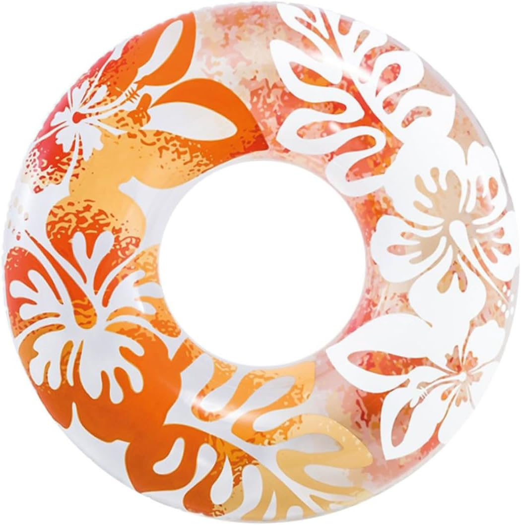 ERINGOGO Inflatable Swim Ring Printing Pool Leakproof PVC Swimming Ring for Beach Pool Inflatable Accessories Random