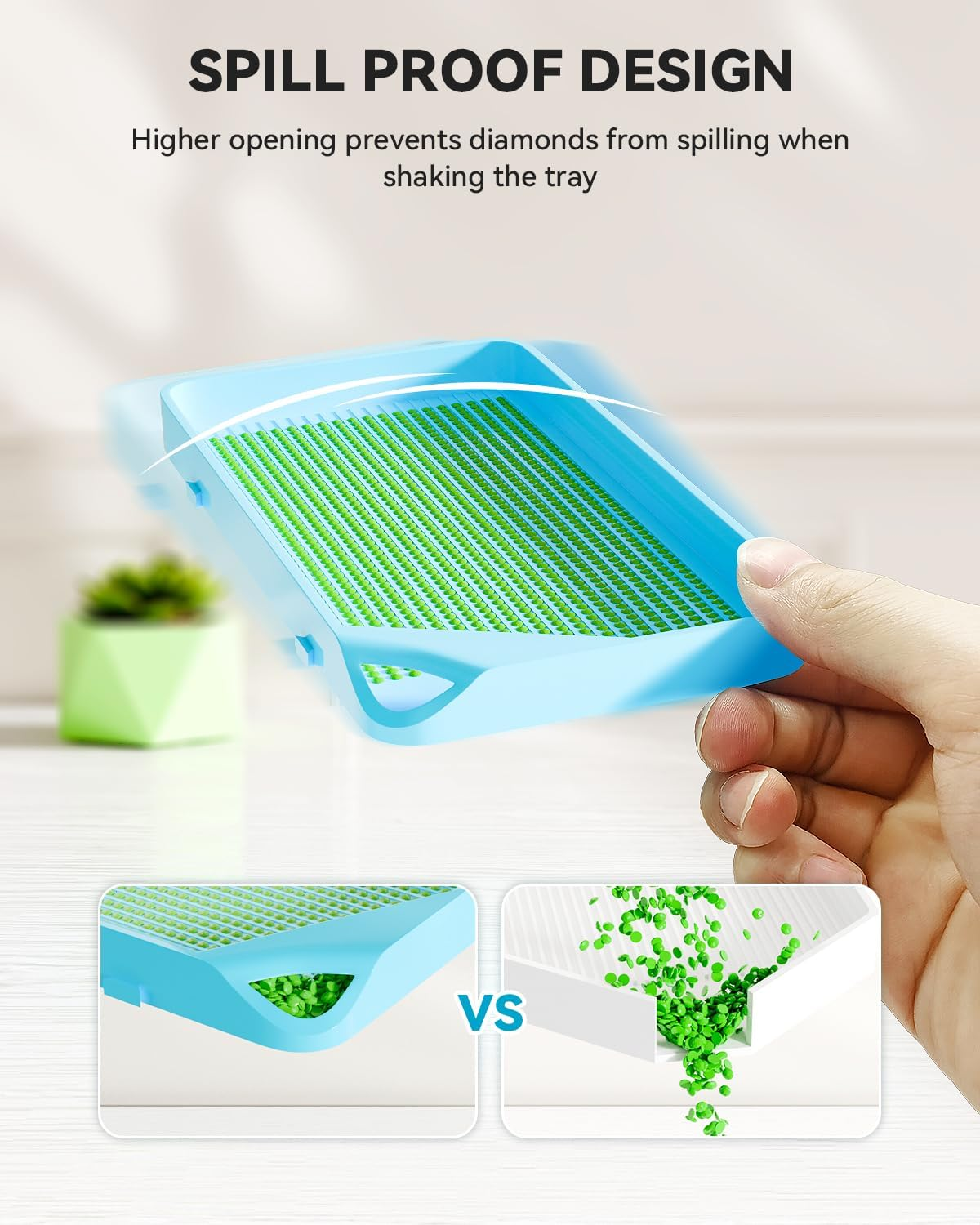 ARTDOT 30-Piece Stackable Tray Set Diamond Art Kits for Adults, Interlocking Diamond Painting Accessories and Tools(Blue) image number 1