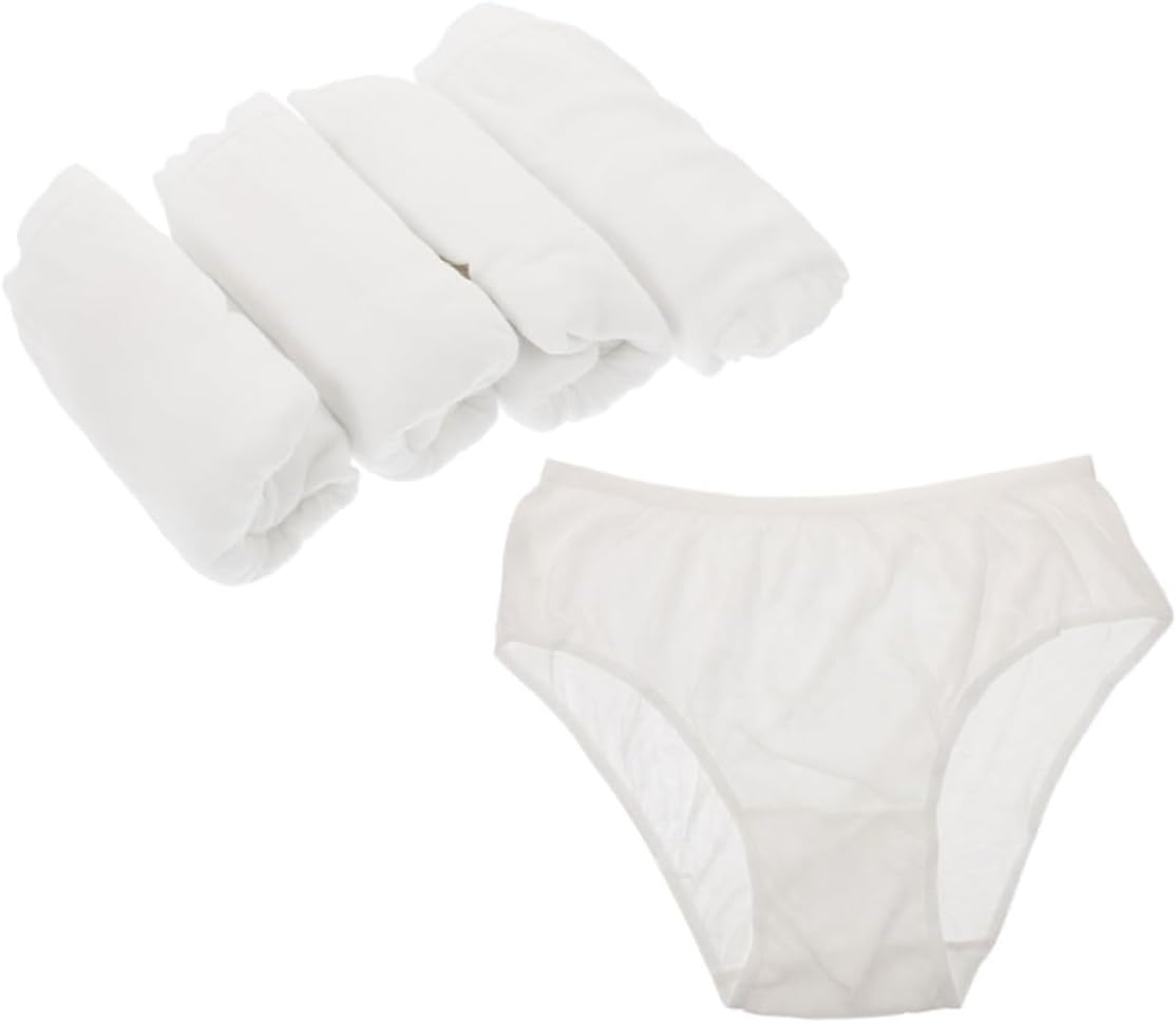5Pcs Disposable Cotton Maternity Briefs Elastic Breathable Underwear for Women Postpartum Travel Comfortable Portable Female Accessory Soft Cotton image number 4