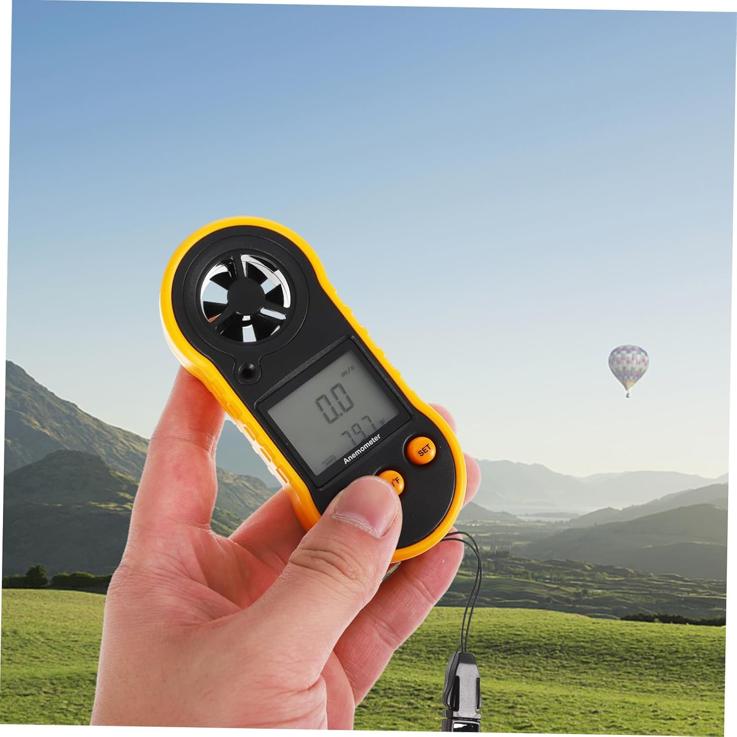 Digital Handheld Anemometer with Backlight for Wind Speed and Temperature Measurement Units Airflow Gauge for HVAC and Duct Vent Testing High Accuracy Wind image number 5