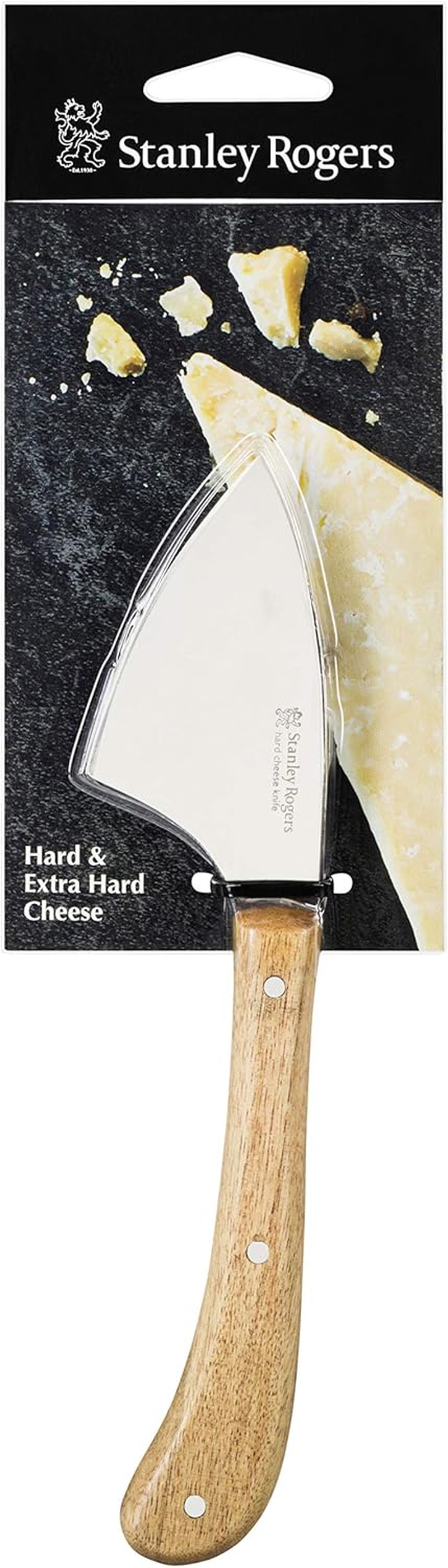 Stanley Rogers 50764 Pistol Grip Acacia Hard Cheese Knife, Cheese Slicer with Wooden Handle, Cheese Cutter with Sharp Blade (Colour: Brown, Silver) image number 3