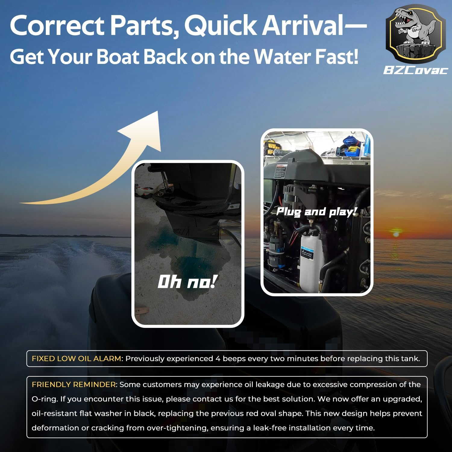 833069T9 Oil Tank for Mercury Optimax and EFI Outboard Engines, 1200-8M0063190 Oil Reservoir image number 4