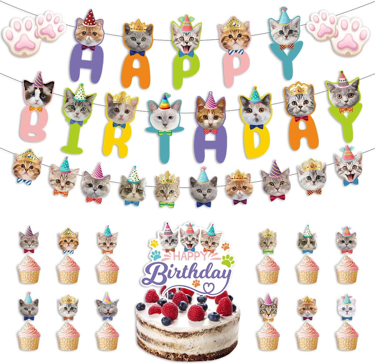 Rondlaho Kawaii Birthday Decorations Party Supplies Sanliou B