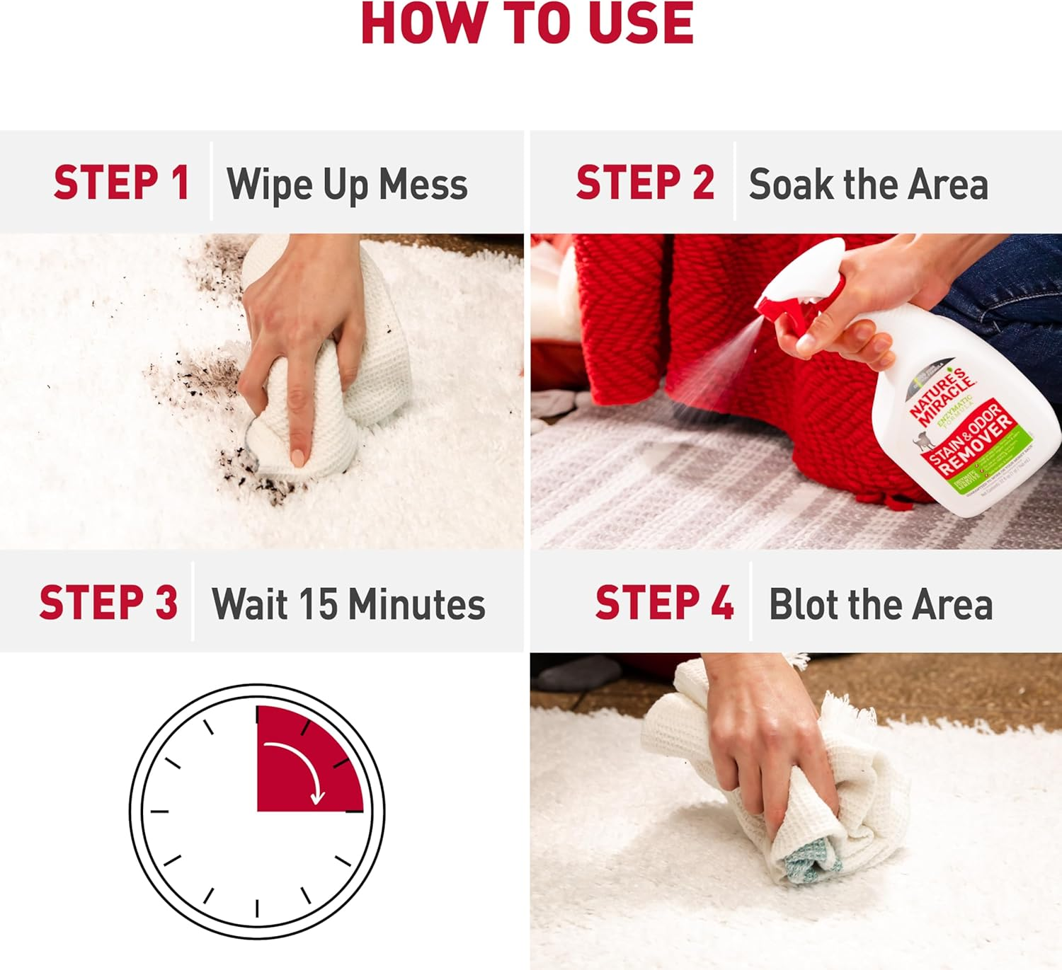 Nature'S Miracle Dog Stain & Odour Remover, Enzyme Cleaner for Easy Removal of Pollution, Odour Neutraliser with Melon Fragrance, 946 Ml image number 1