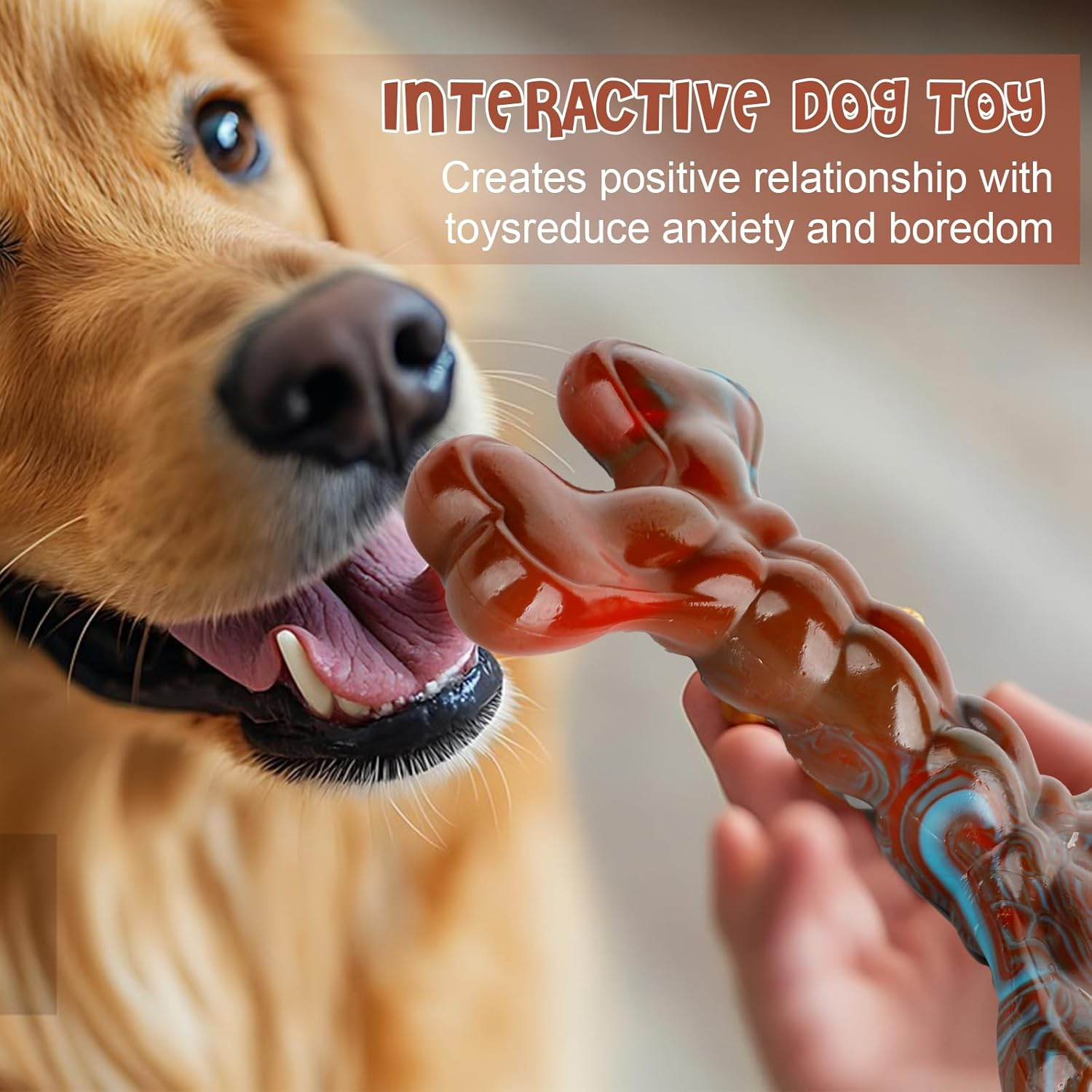 Dog Toys Bones Indestructible Dog Toys for Chewers, Beef Flavored Bone for Medium and Large Breeds image number 5