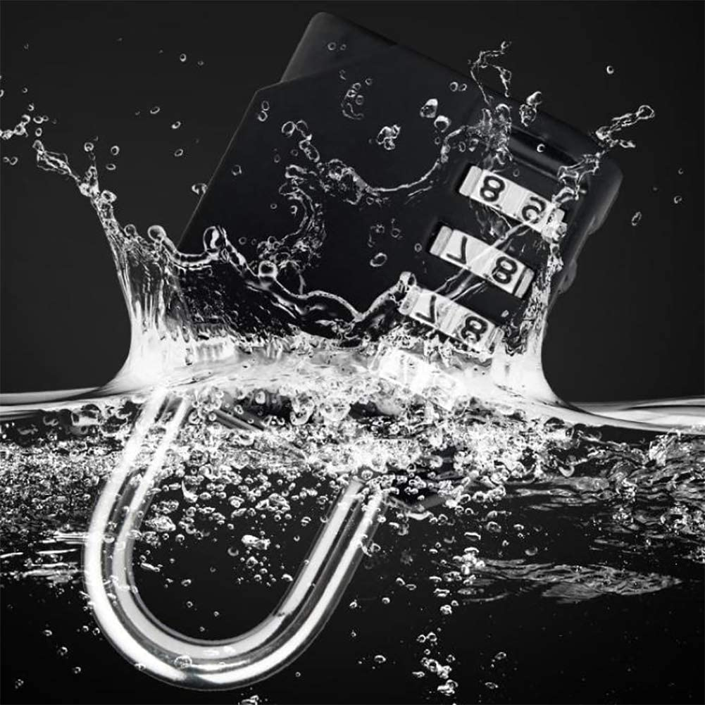 Combination-Lock 4 Digit Outdoors Waterproof Padlock Number Lock for School Gym Locker, Sports Locker, Fence, Gate, Shed,Toolbox, Case, Hasp Storage (Silver) - Silver image number 5