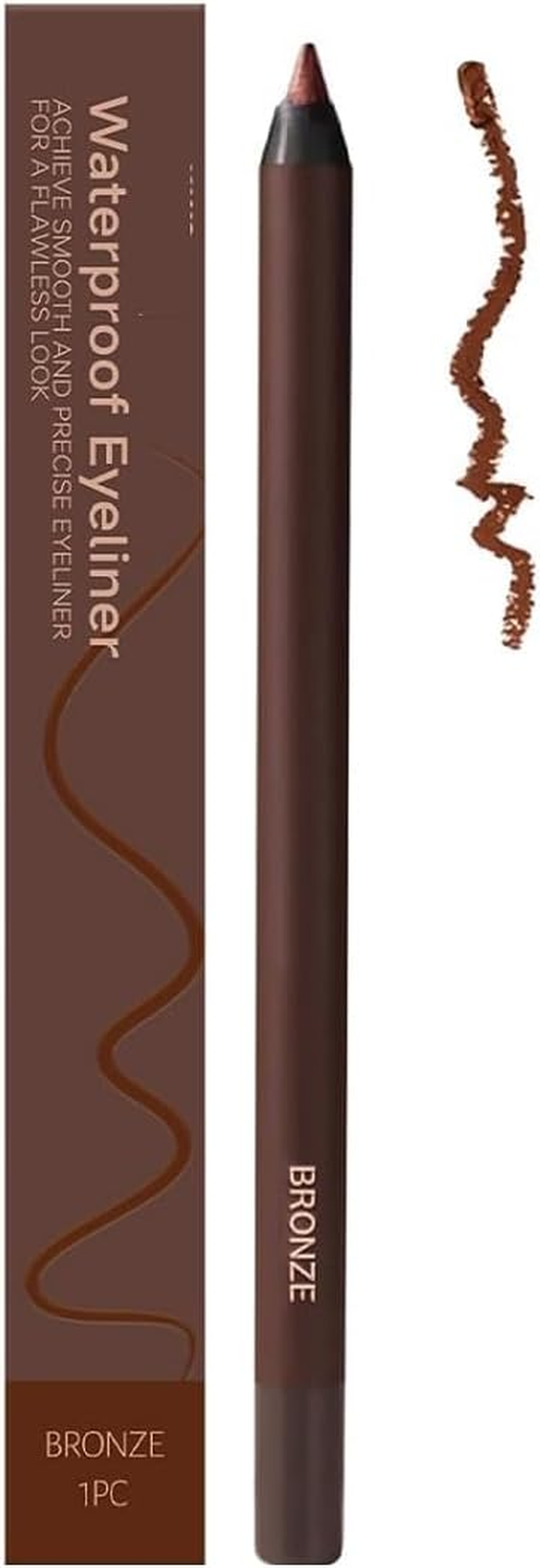 Eyeliner Pencil Waterproof, 24 Hr Waterproof Eyeliner Duo Sharpenable Eye Pencil, Fading, No Smudging, Smooth and Easy to Color (Plum)