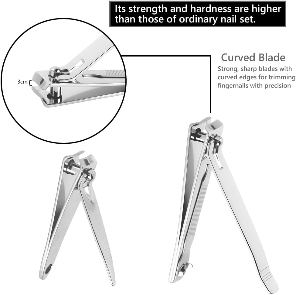 AYBUY Manicure Set, 9Pcs Nail Clippers Pedicure Kit, Portable Nail Trimming Set,Stainless Steel Grooming Tools with Fine Leather Case, Professional Tools Gift for Men Women Friends and Parents image number 6