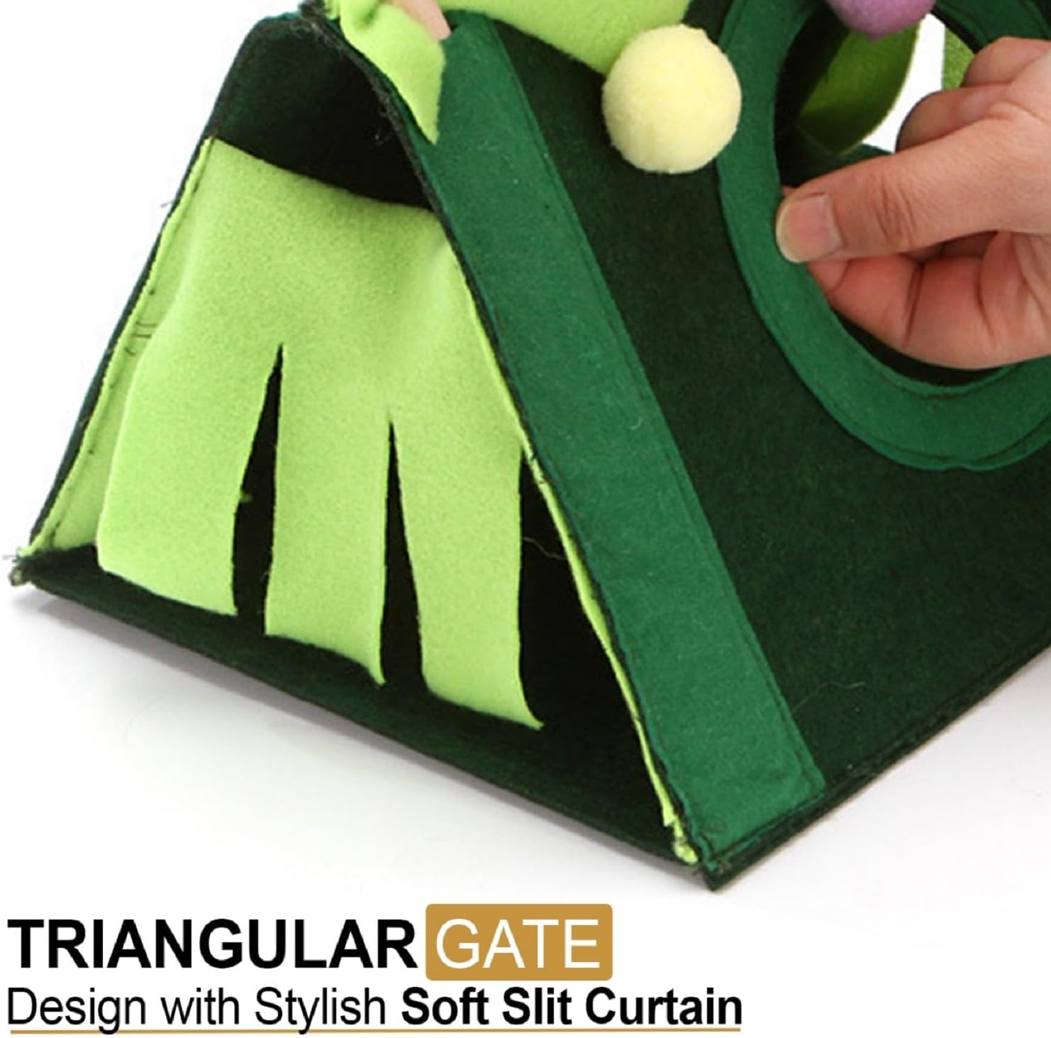 Guinea Pig Hideout Hamster Tent Set, Washable Hideaway Beds Hamster House Hut Nest for Small Pet Animal, Simple Installation, No Metal Fences, Suitable for Rabbits, Ferrets, and Chinchillas (Green) image number 4