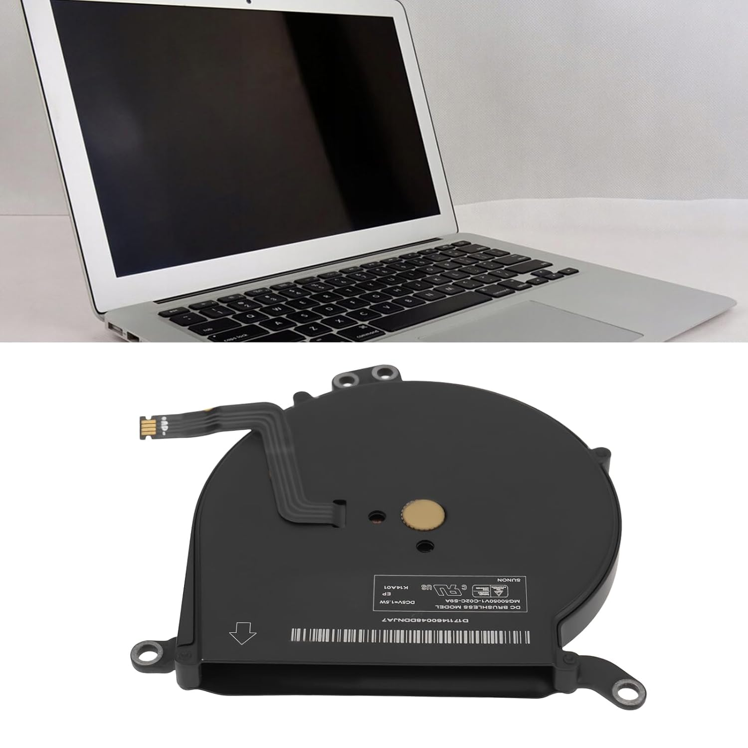 Create Idea Laptop CPU Cooler Cooling Fan Compatible with Macbook Air 13" A1369 A1466 image number 2