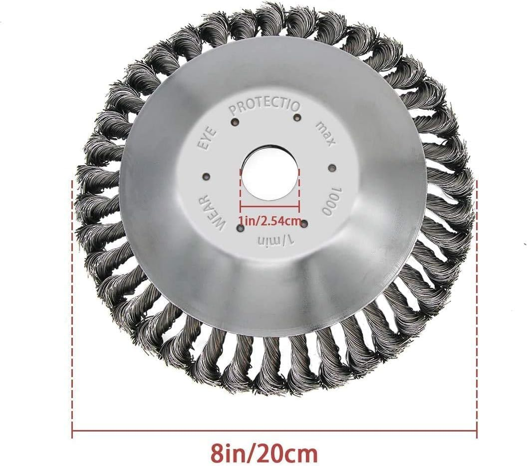 6 Inch Wired Trimmer Blade, Steel Wire Cutter Trimmer Head, Wired Trimmer Head with Adapter Kit for String Trimmers, Gardening Lawnmower, Moss Grass Rust Removal image number 4