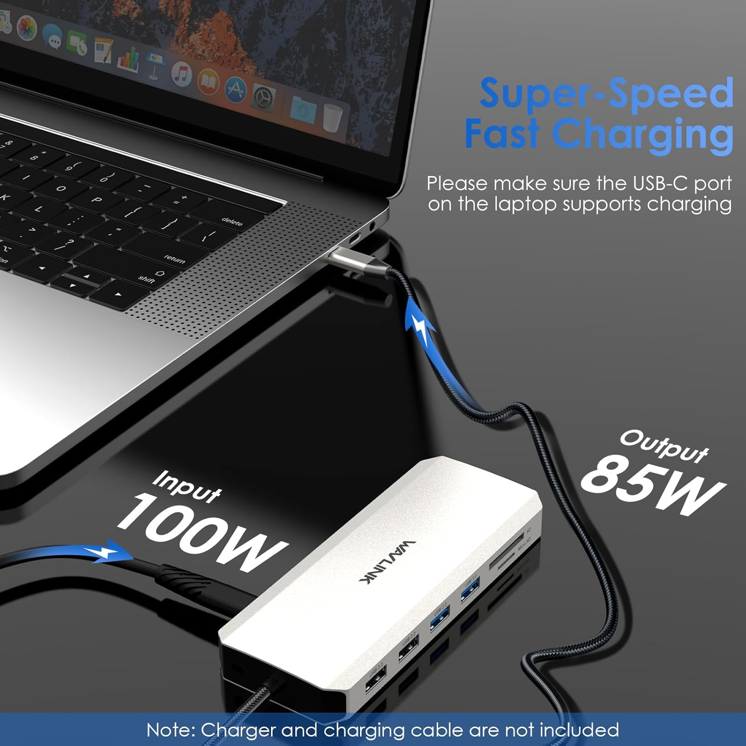 WAVLINK 12-In-1 USB C Docking Station Triple Monitor USB C Hub Dual HDMI Adapter, Type C Multiport Hub Triple Display 4K HDMI Displayport, USB 3.0/2.0 Ports, Ethernet, 85W PD, TF/SD Card Reader, Audio image number 1