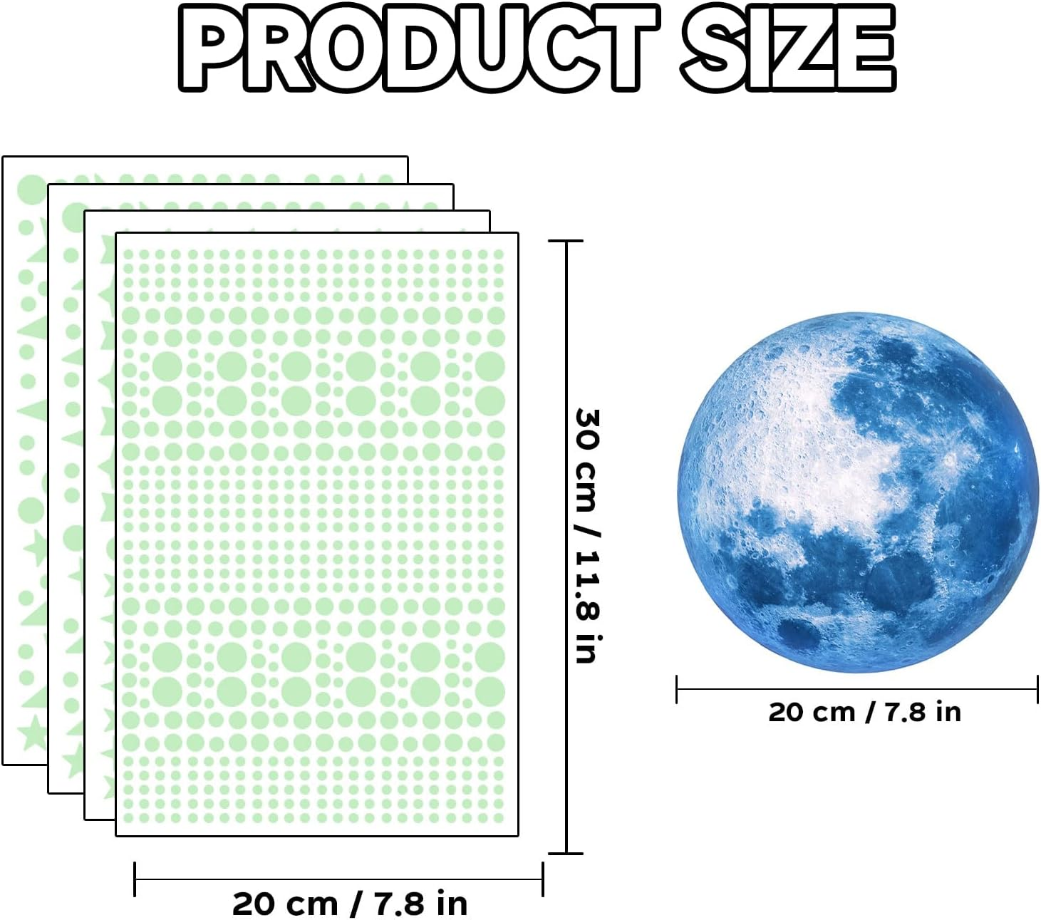 1078Pcs Glow in the Dark Stars for Ceiling Glowing Space and Moon Decals Universe Stickers Kids Wall Decor Perfect for Boys Girls Nursery Bedroom Living Room image number 5