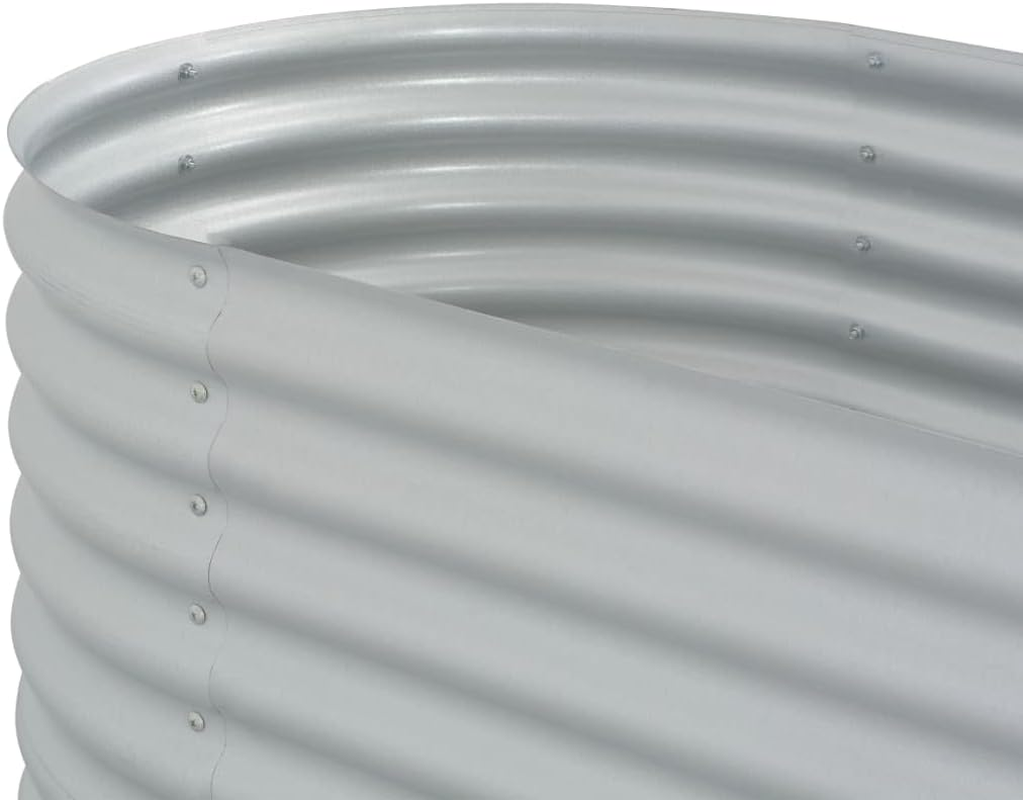 Vidaxl Galvanised Steel Raised Garden Bed - Versatile Silver Outdoor Planter for Vegetables, Herbs and Flowers - Weather Resistant with Ample Space image number 1