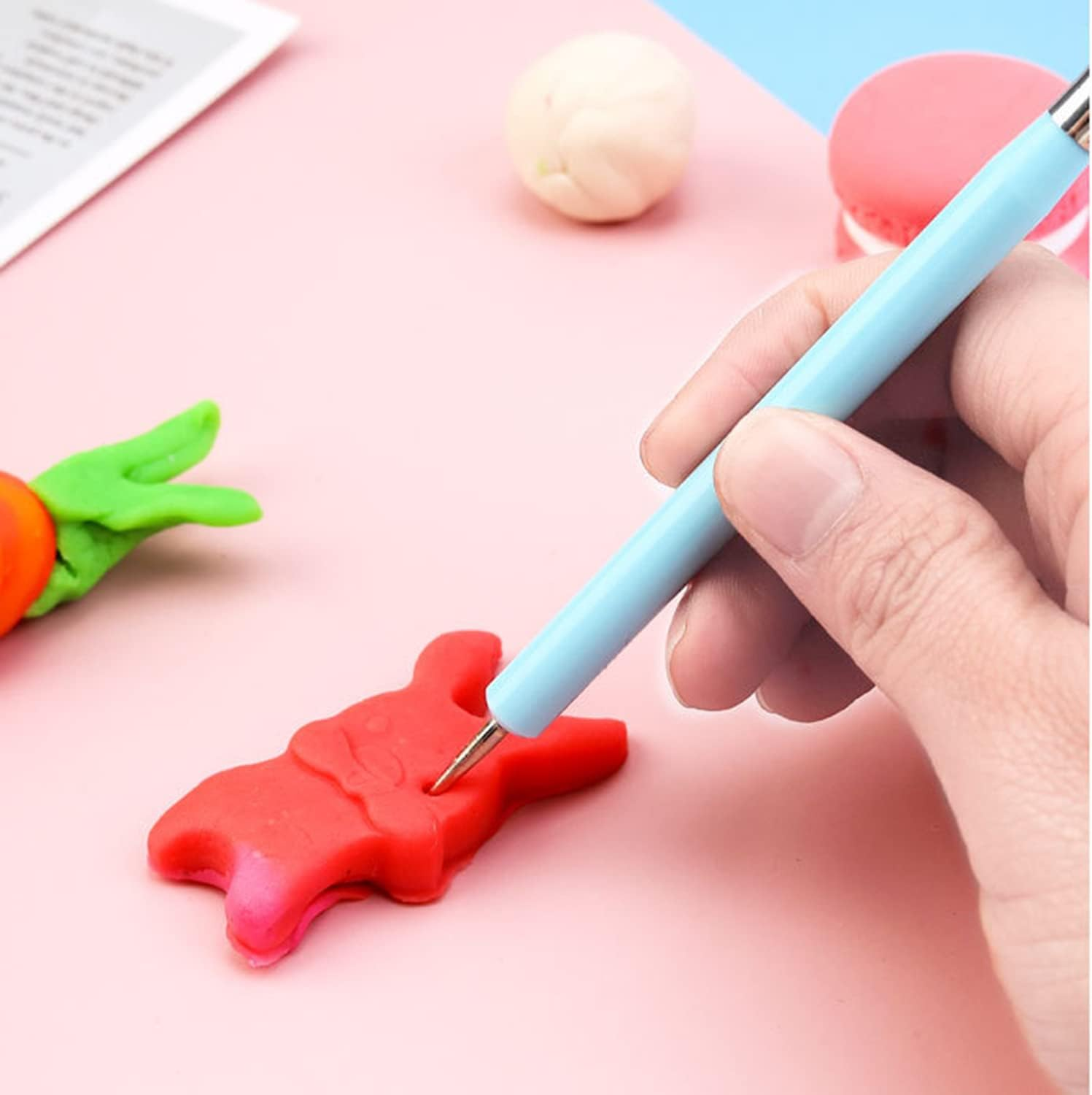 Luoshapucy Nail Brush [5 Pieces] Nail Art Nail Brush Set Acrylic Gel Brush Nails Double End Dotting Painting for DIY Nail Art Design image number 5