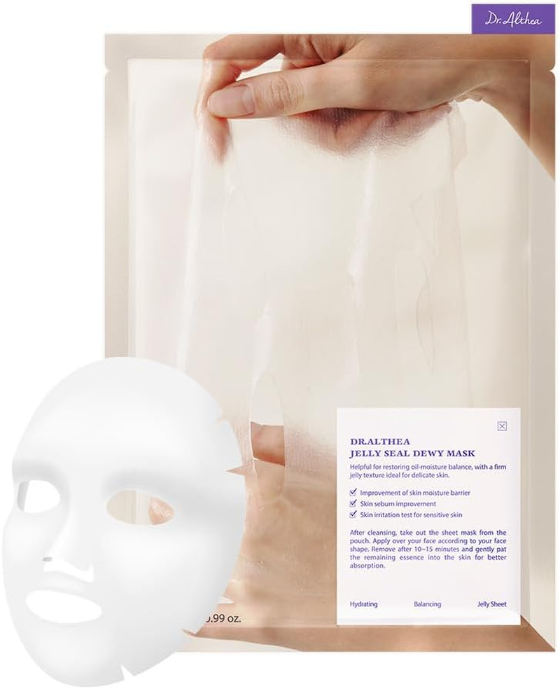 Dr.Althea Jelly Seal Dewy Mask | Hydrate & Restore Balance | Boost Natural Radiance with Phytopdrn Lotus | Vegan Korean Skincare (Pack of 4) image number 5