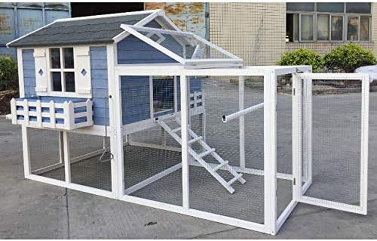 Garden Window Chicken Coop House 2130X1385X1310Mm Chook Pen Rabbit Hutch Nesting Box Poultry Enclosure with Mesh Floor Snake Proof image number 4