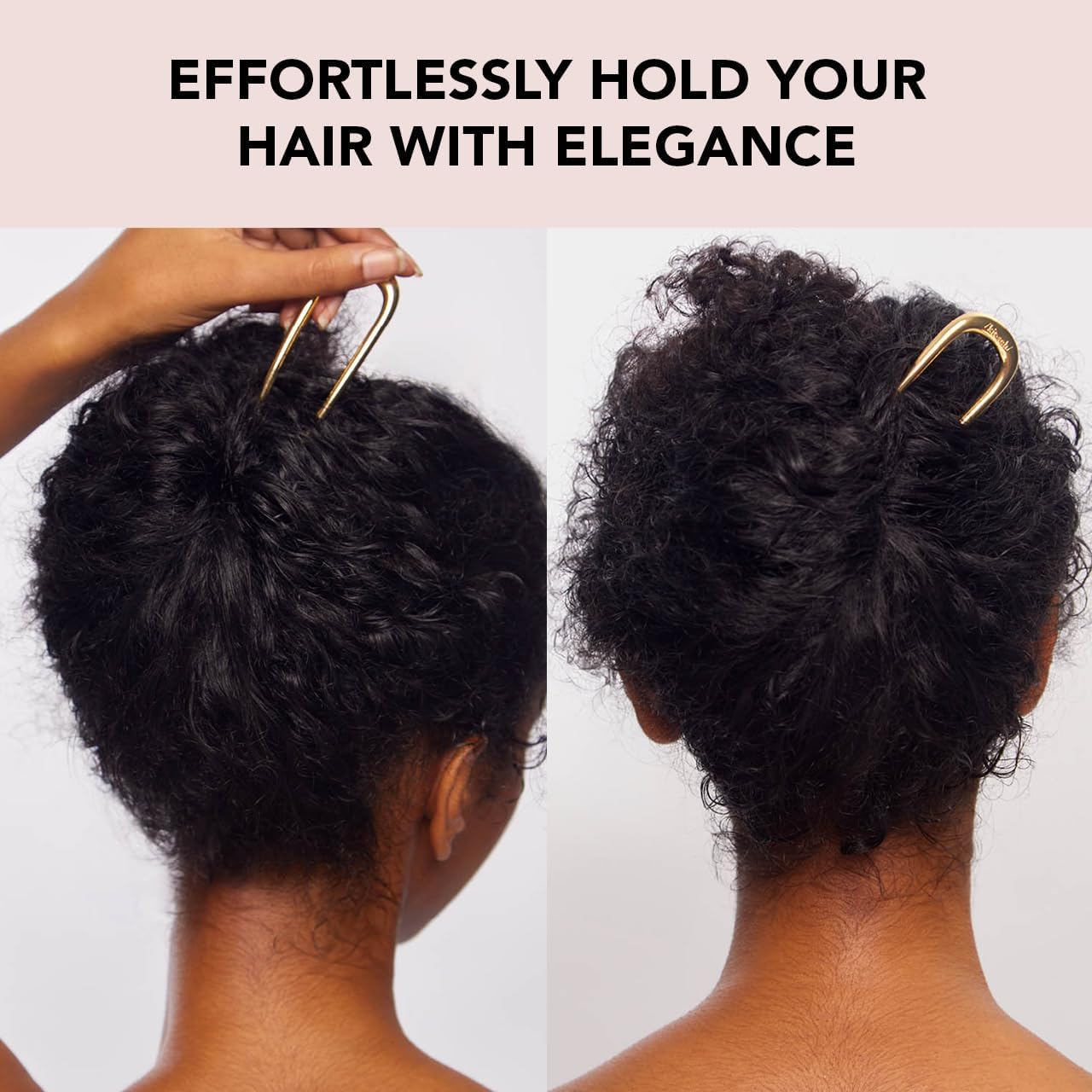 Kitsch Metal French Hair Pin for Women, Hair Fork for Buns, French Twist Pin for Easy Hairstyle, Perfect for Long and Thick Hairs - 2Pcs Gold