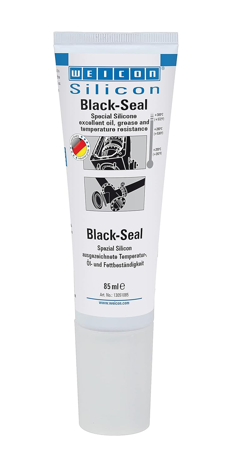 WEICON Black-Seal 85 Ml | Silicone Adhesive, Versatile Sealing Compound | Black image number 3