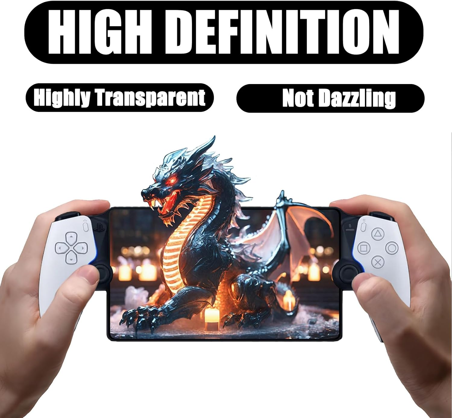 TQLGY 2 Pack Screen Protector for Playstation Portal Remote Player 8 Inch, Tempered Glass Screen Protector for Playstation 5 PS Portal Handheld, Ultra HD, Anti-Scratch, Anti-Fingerprint, Bubble-Free image number 2