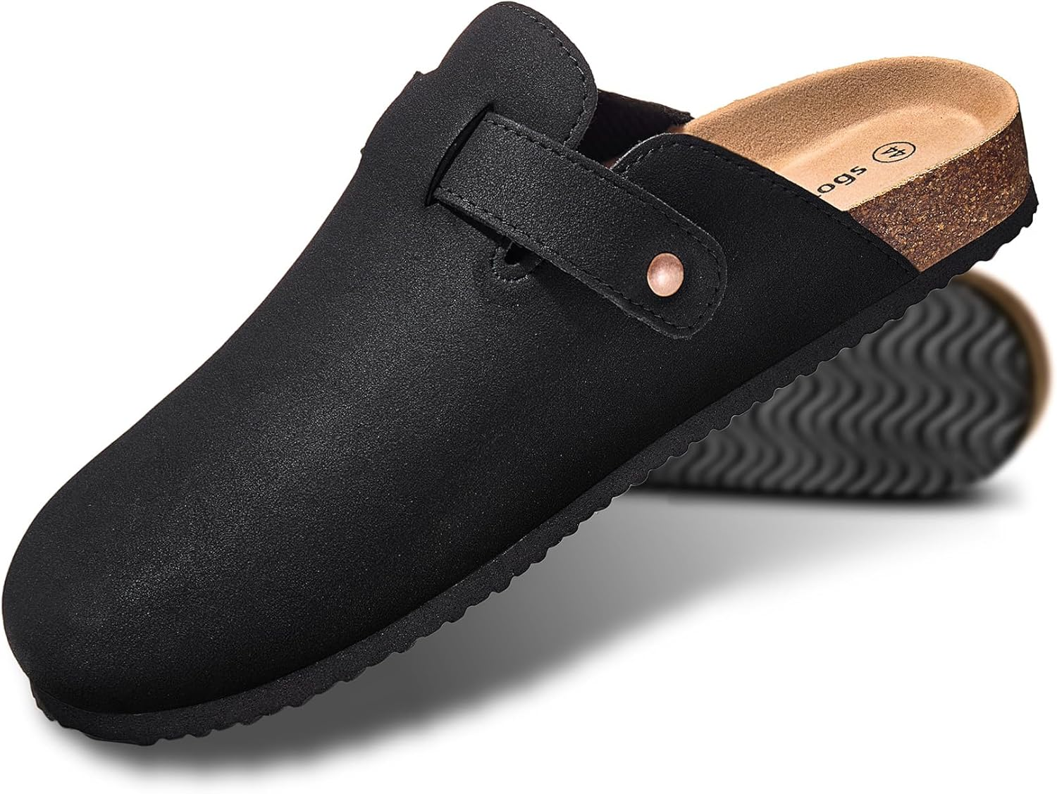 KEMISANT Men Clogs-Comfortable Suede Mules Slippers Sandals Nurse Potato Shoes Unisex-Cushioned Cork-Footbed