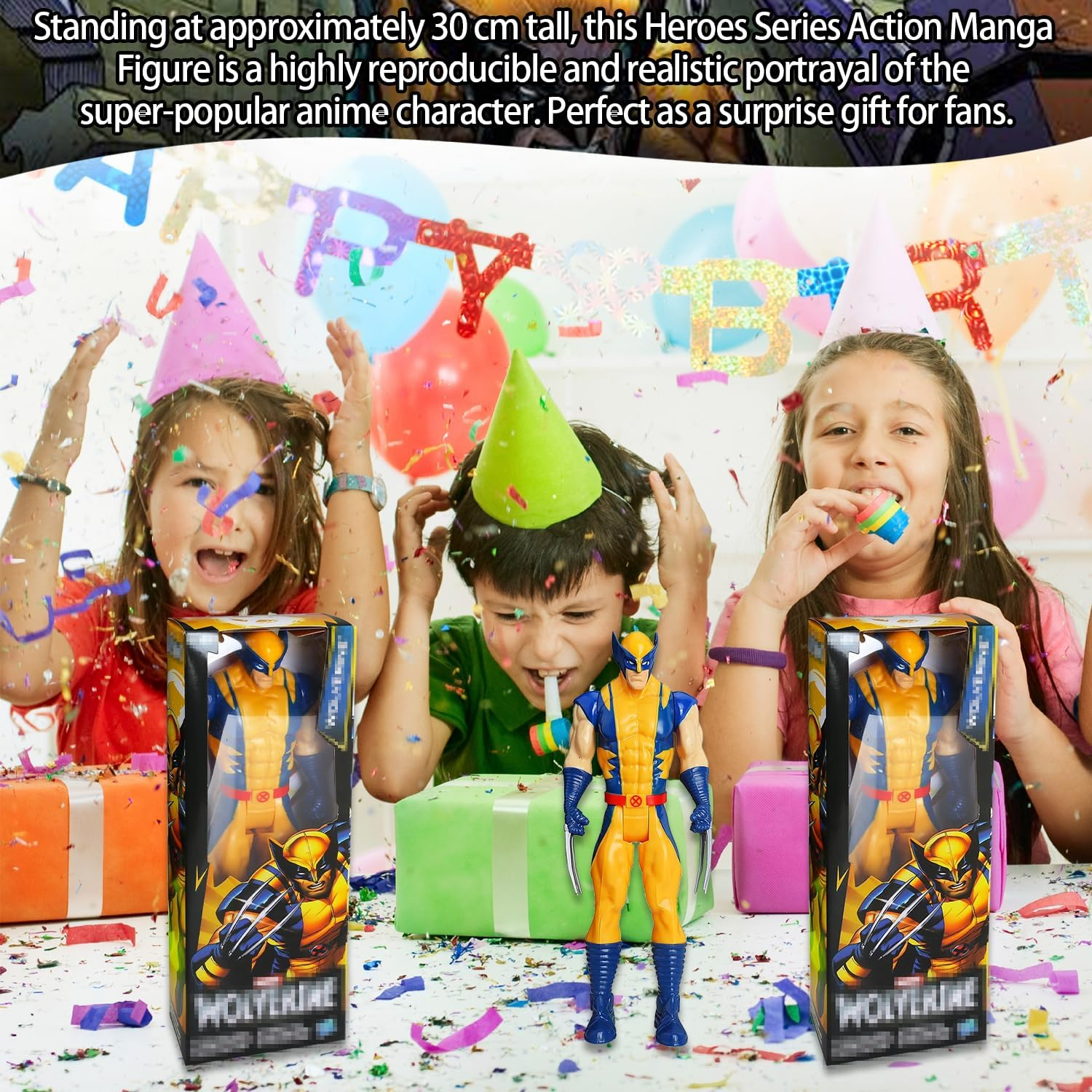 Wolverine Action Figure - 30 Cm Hero Series Toy, Party Figure, Super Friends Action Figure, Hero Figure for Children Aged 4 and Up, Birthday Gift image number 1