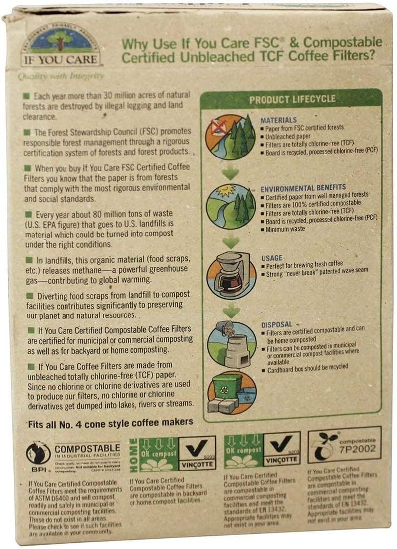 IF YOU CARE No. 4 Coffee Filters 100 Count, 100 CT image number 1