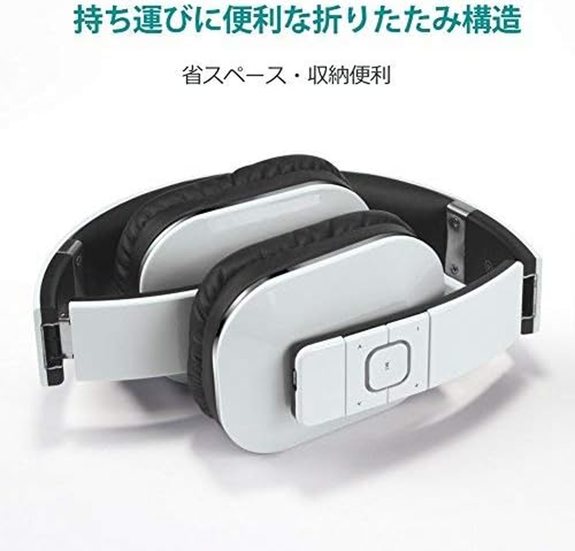 August EP650 Wireless Bluetooth Headphones over Ear Headphones Aptx Low Latency NFC Rich Bass Clear Sound 30 Days Stand by High-Performance Comfort Headset for PC Laptops Mobile Phones Tablets White