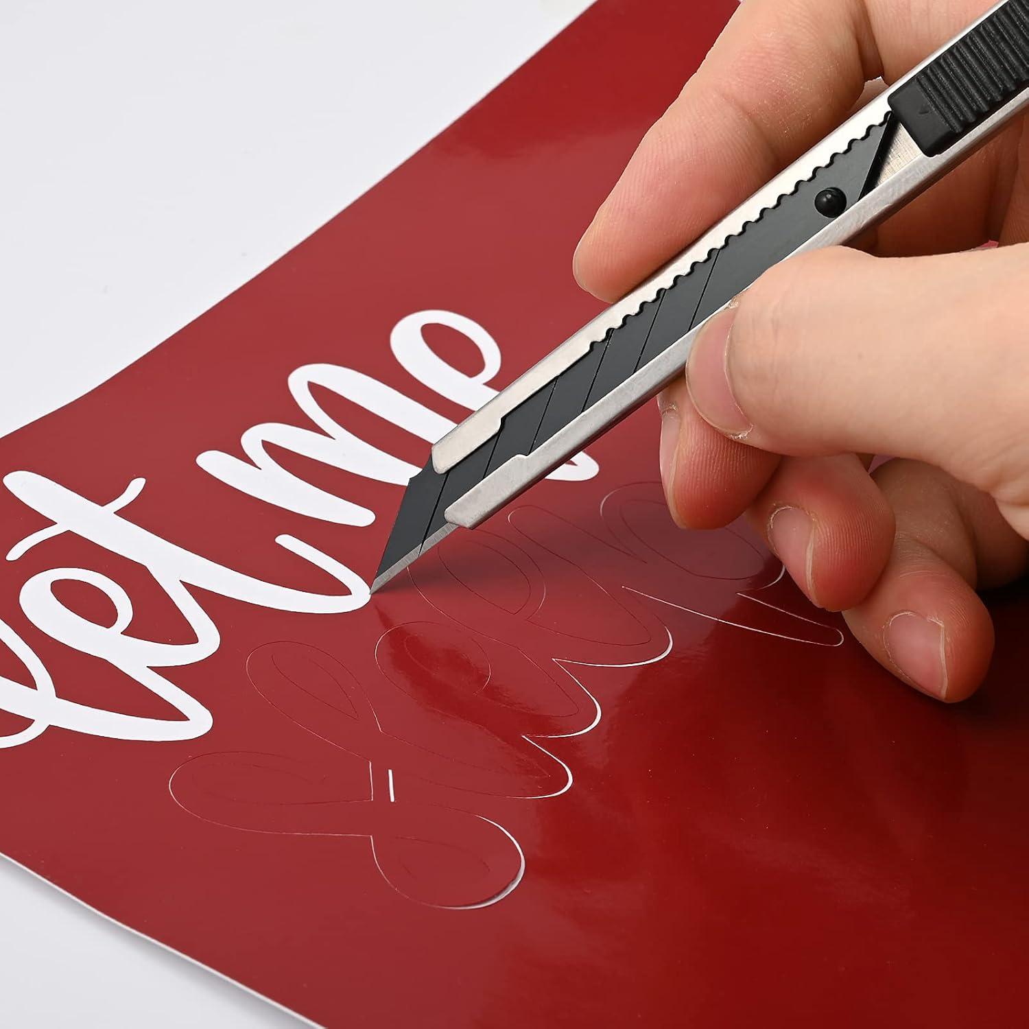 Gomake 9Mm Utility Knife Replacement Blades,30 Degree Snap off Carbon Steel Blades for Retractable Cutting Knives, Hobby, Craft Knife, Box Cutter 100Pcs-Black image number 6