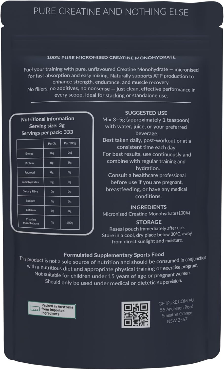 Creatine Monohydrate Powder &ndash; 100% Pure, Unflavoured, Micronized for Maximum Absorption &ndash; Boost Strength, Endurance & Recovery (1 Kilogram) image number 2