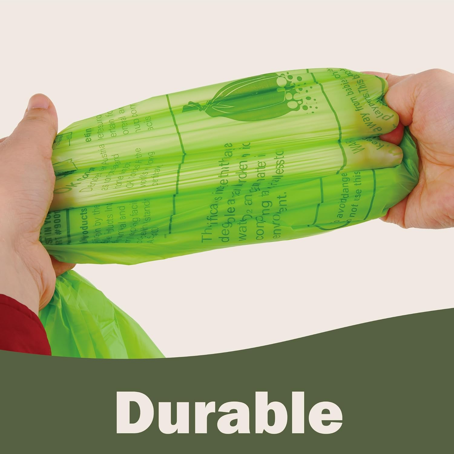 Compostable Bin Liners 20Liter Extra Thick 0.78 Mils, Biodegradable Food Scrap Waste Bags with US BPI ASTM D6400 and Europe OK Compost Home Certified image number 6