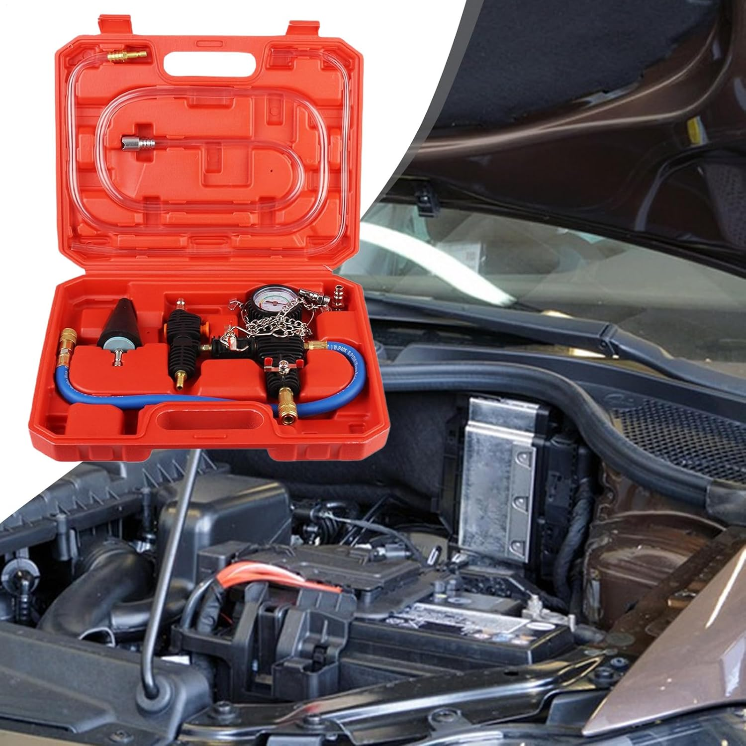 Mivpzisk Coolant Vacuum Refill Kit | Coolant System Vacuum Leak Test - Leakage Detector Gauge Refill Tool for Garage Repair Truck Car Vehicle Automotive Fluid Management image number 2