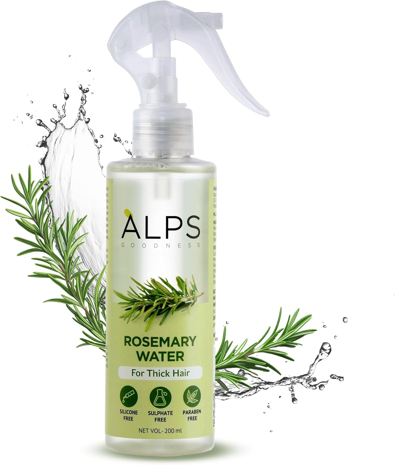 Alps Goodness Rosemary Hair Growth Water Spray, 200 Ml, Strengthening Hair Mist image number 3