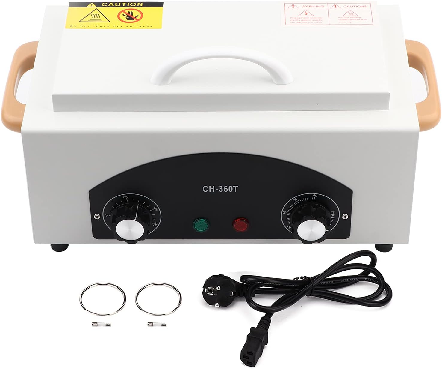 Hot Air Steriliser Disinfectant, 300 W Dry Heat Steriliser Temperature Adjustable High Temperature Disinfection for Instruments, for Cosmetics Foot Care Nail Tools Sterilisation Device image number 4