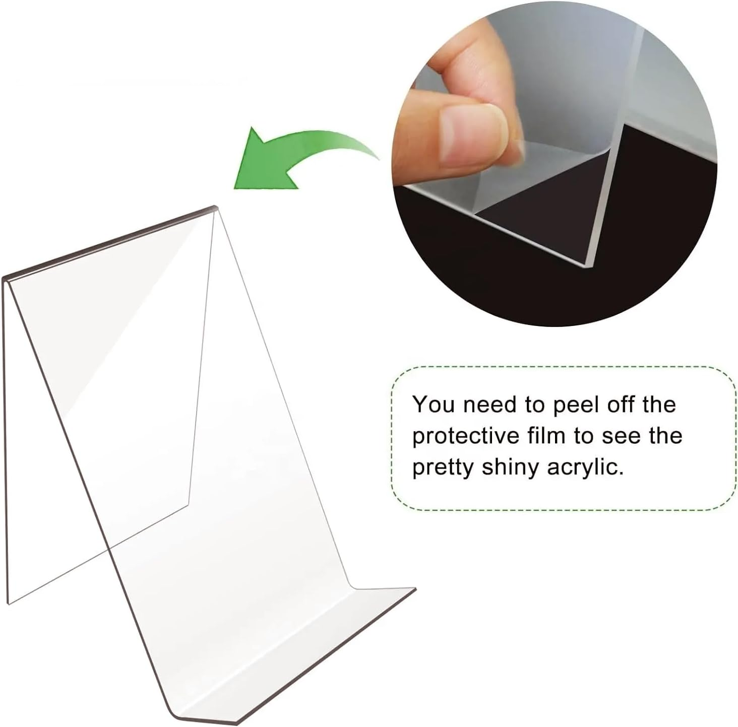 6 Pack Acrylic Book Stand, Clear Display Holder, Cookbook Stand for Display and Reading Cookbooks,Books, Notebooks, Plate, Artworks- Home and Office image number 5