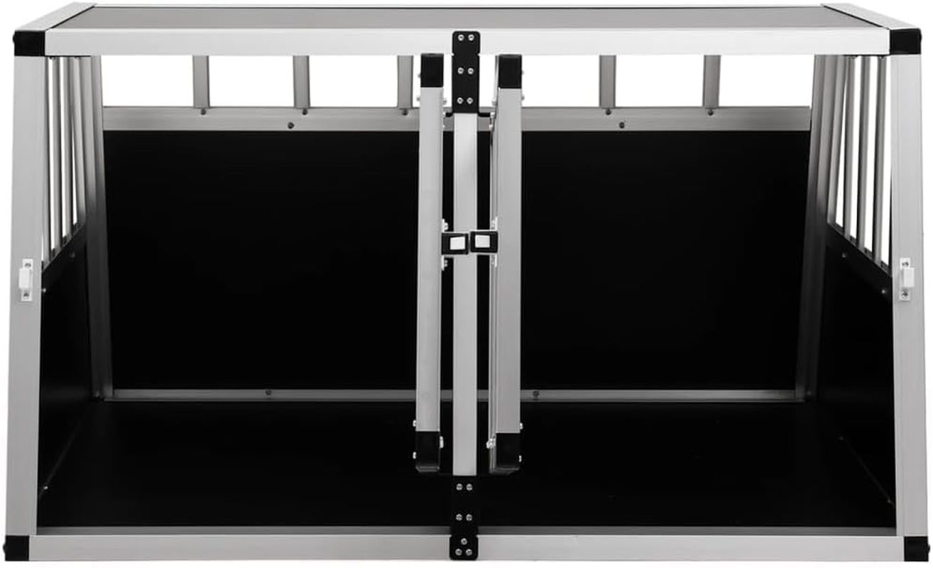 Dog Cage with Double Door 89X69X50 Cm Pet Crate Indoor Outdoor Kennel Heavy Duty image number 1