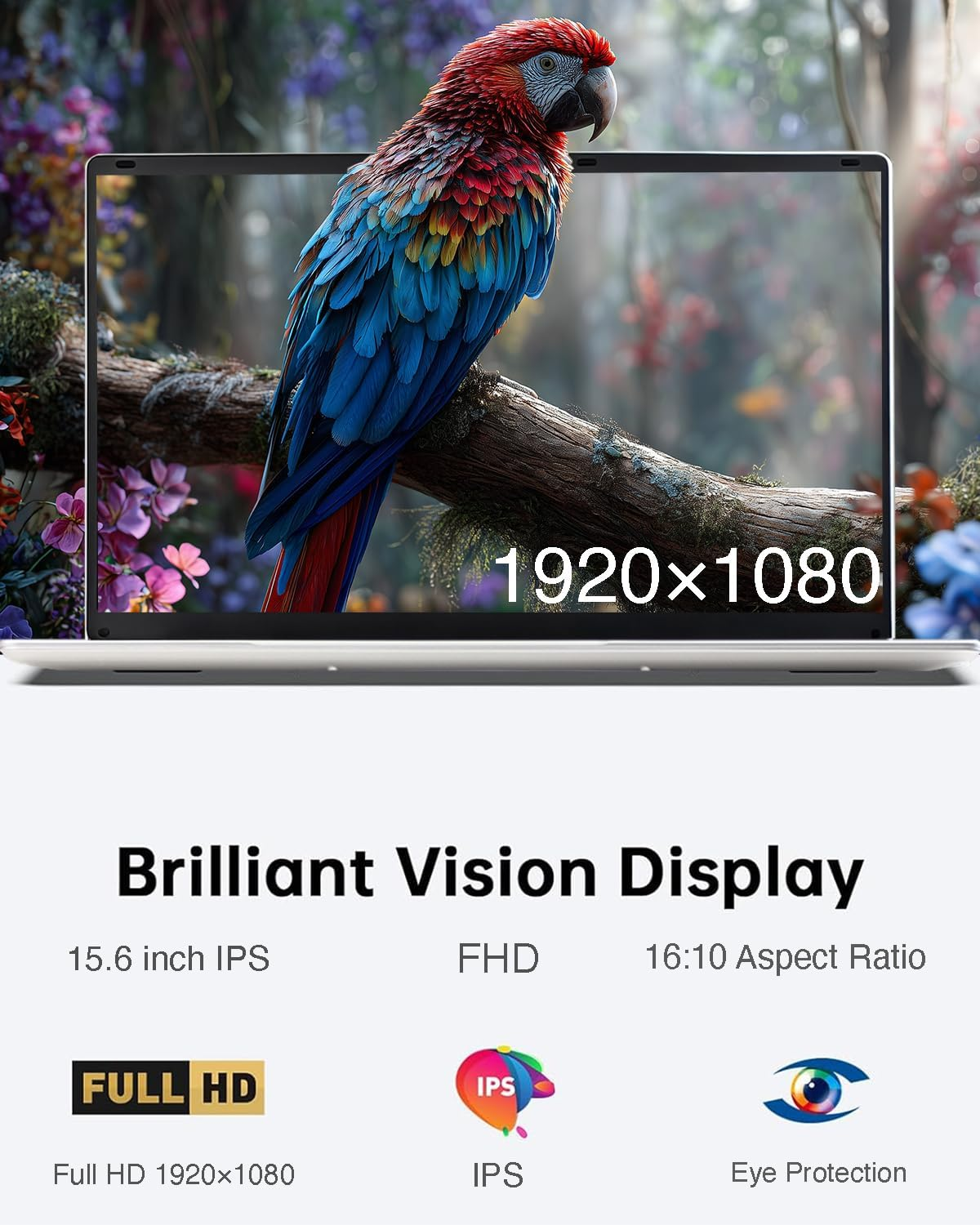 Kayoote 15.6 Inch Win 11 Pro Laptop Computer for Students & Business, Celeron N4500 6+128GB Laptops with FHD Display, Wi-Fi 5, BT, Laptop Computers for Work, School image number 6