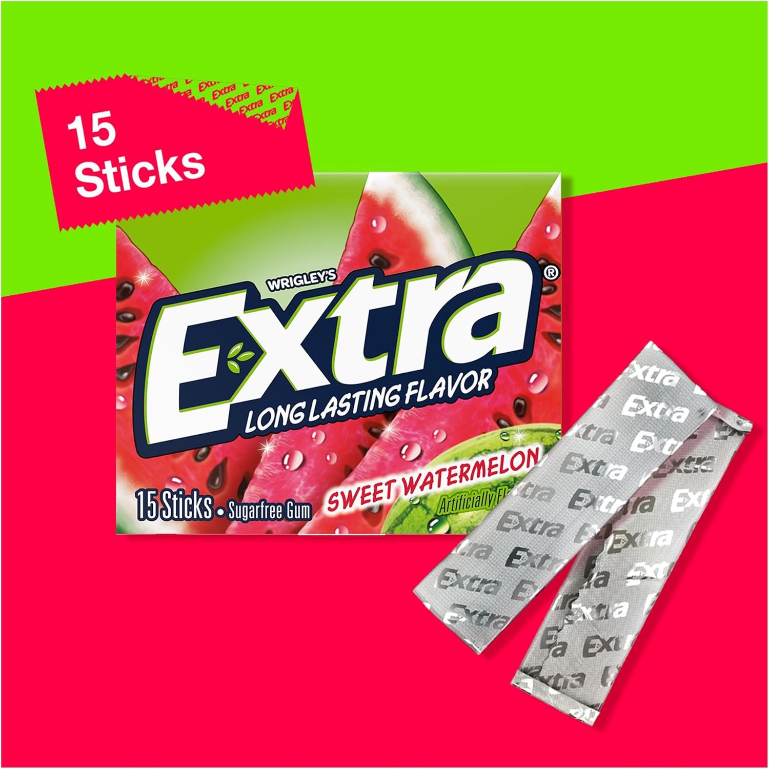 Extra Sweet Watermelon Sugarfree Gum (Pack of 10)