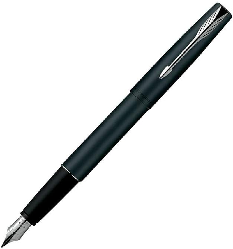 Parker Frontier Matte Black Chrome Trim Fountain Pen image number 3