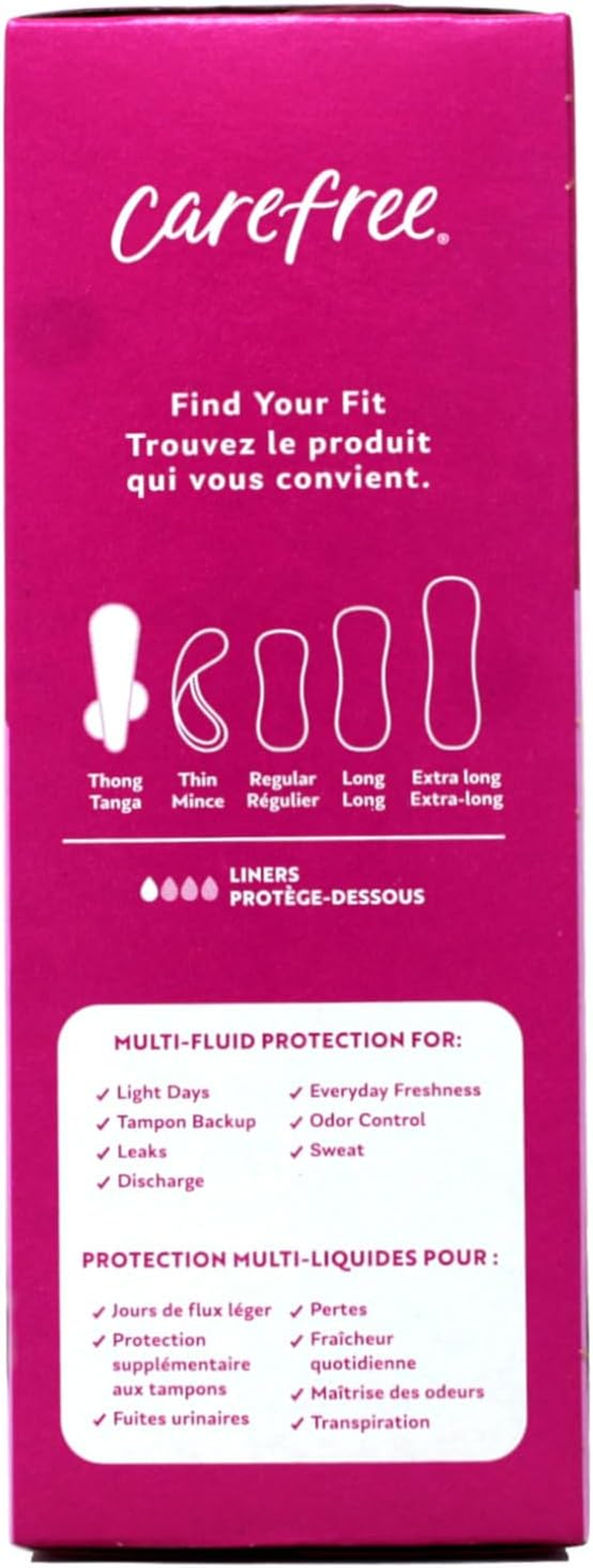 Carefree Thong Pantiliners, Regular Protection, Unscented, 196 Pantiliners (4 X 49 Count Boxes) image number 2