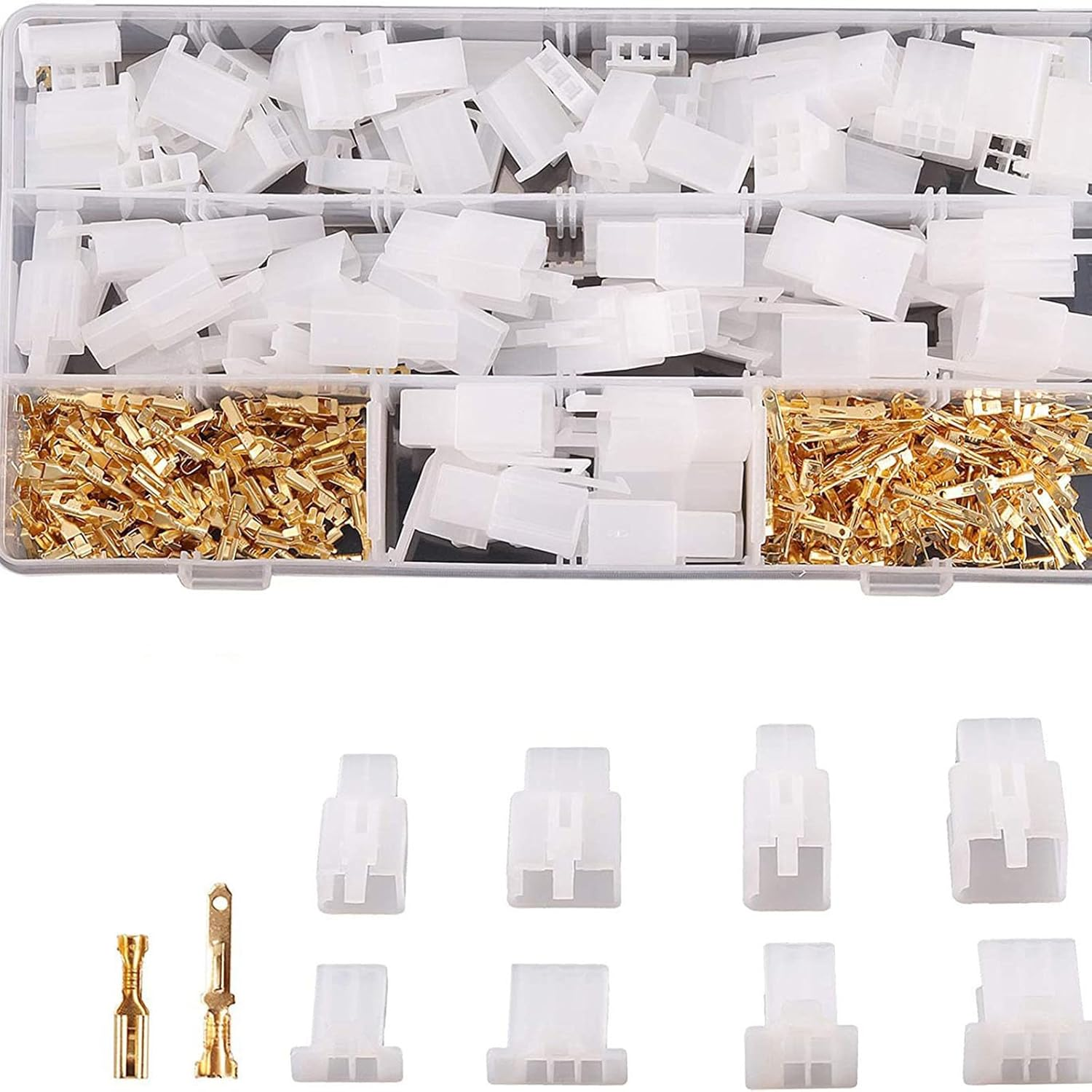 690PCS Automotive Electrical Wire Connectors Kit 2.8Mm 2 3 4 6 9 Pin Automotive Electrical Wire Male Female Socket Plug and Pin Header Crimp Wire Terminals Connector Assortment Kit O-P-029-Kit image number 2
