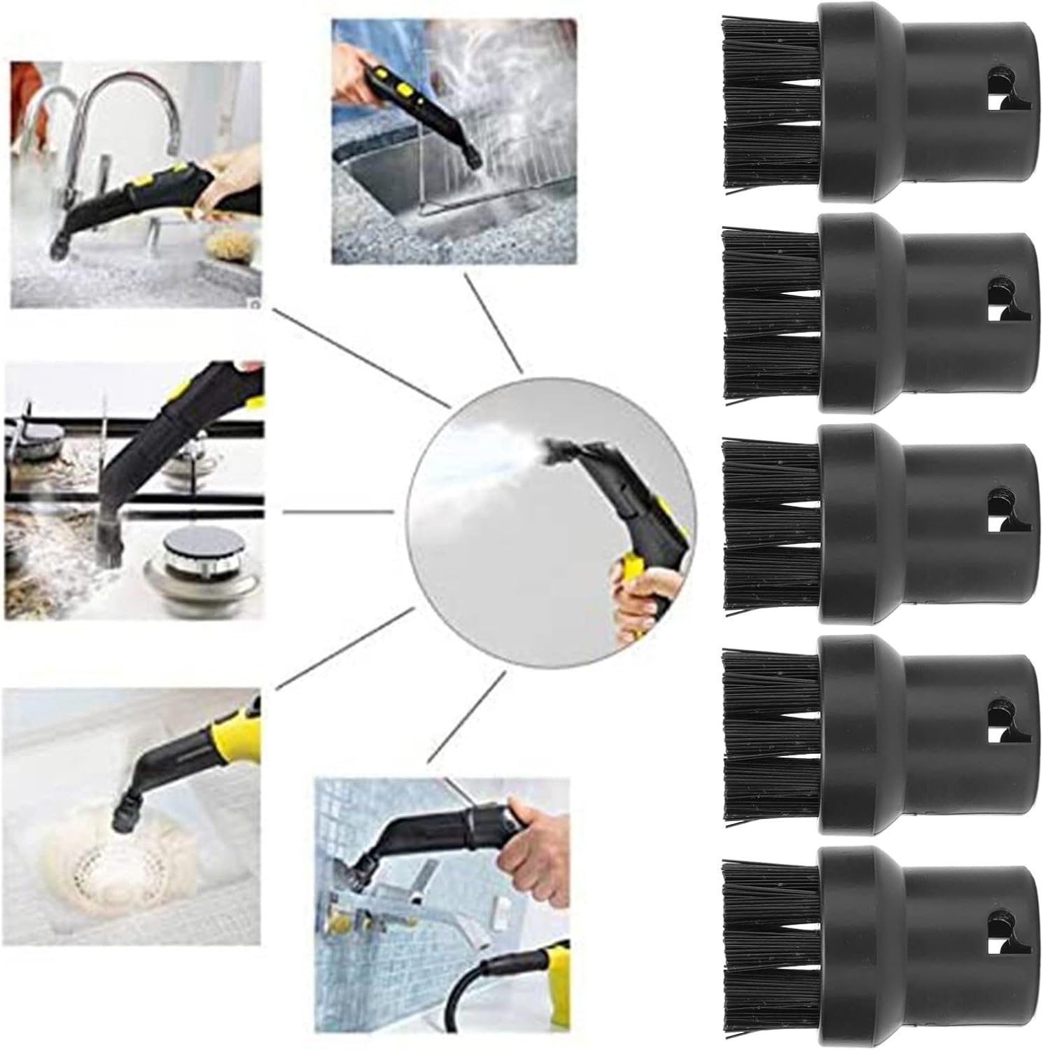 Steam Engine Brush Replacement Brush for SC1 SC2 SC3 SC4 SC5-5PCS Soft image number 1