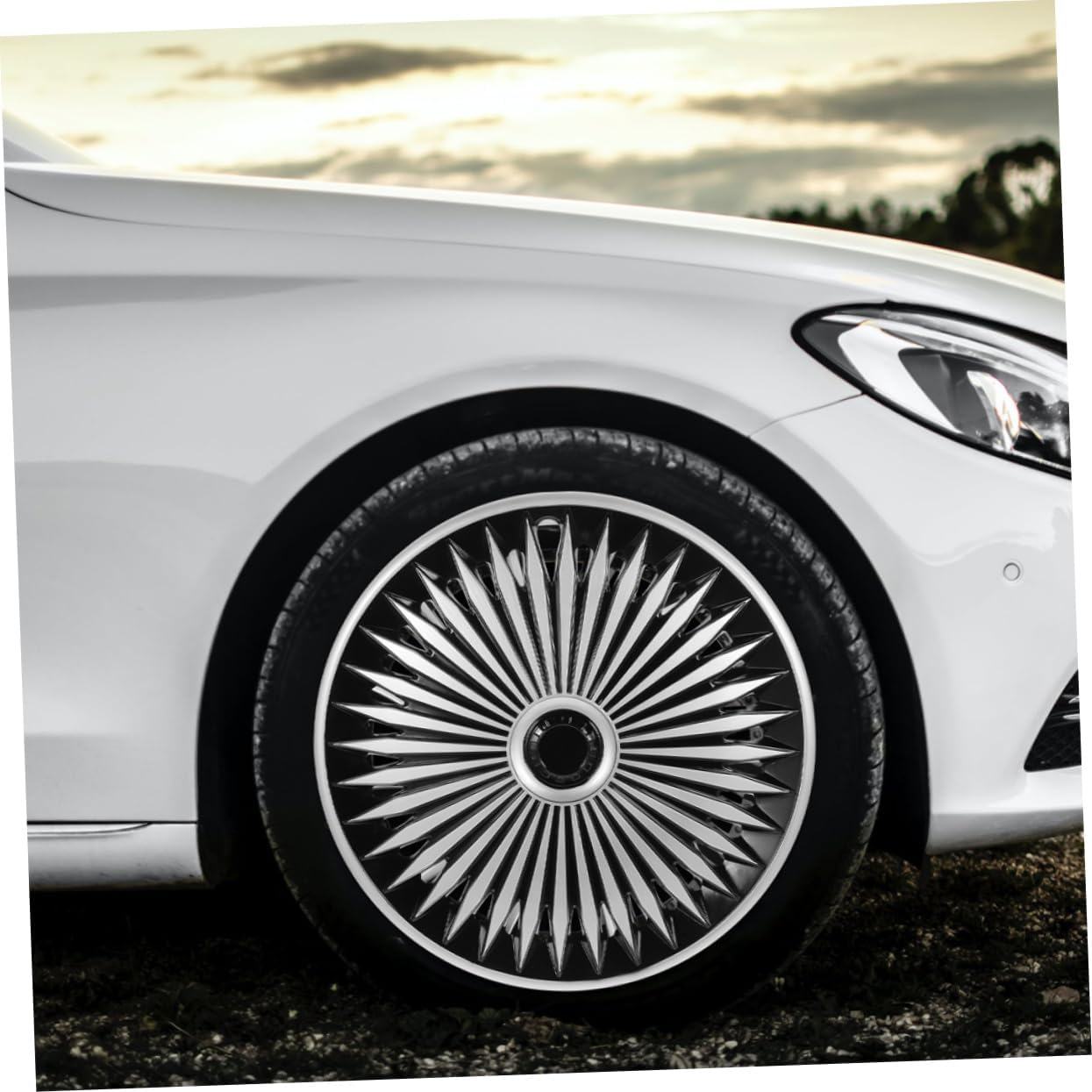 FUNOMOCYA 14-Inch Car Rim Covers Pp Material Decorative Hub Caps Easy Install Wheel Hubcap for Automotive image number 2